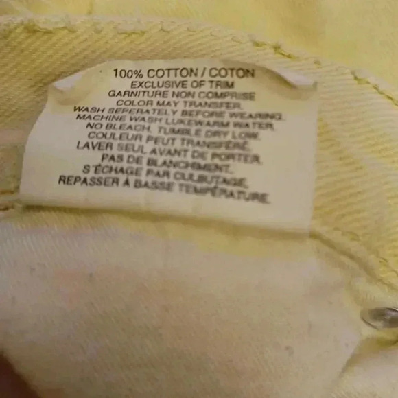 Tommy Hilfiger Vintage Yellow Straight Leg Jeans Size 34 - Picture 8 of 12